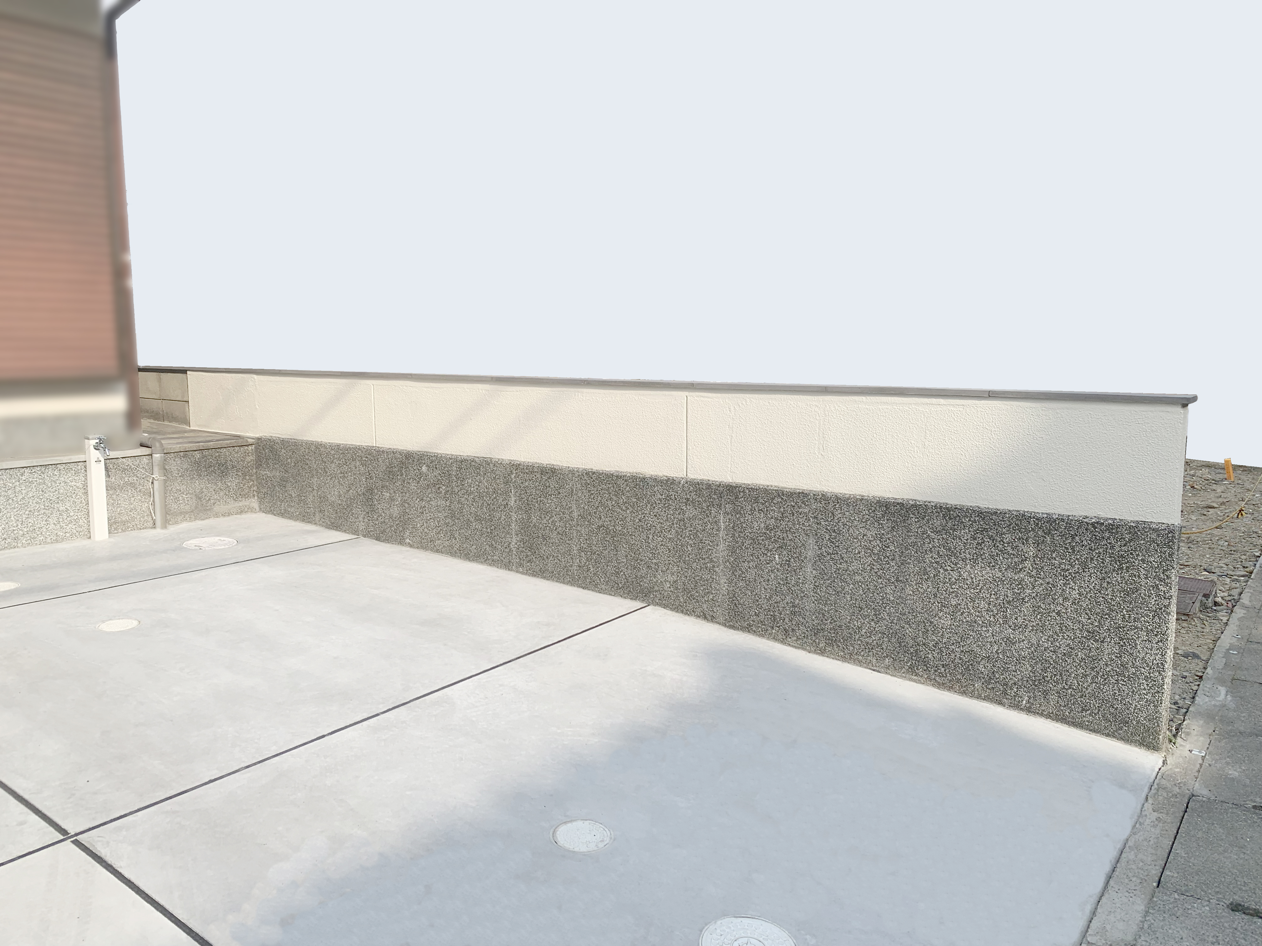 オープンガレージで来客時にも対応できるガレージスペースに